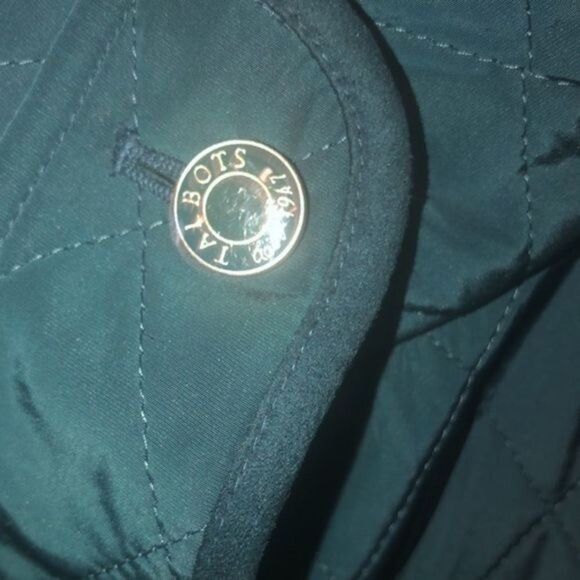 Talbots Forrest green quilted womens vest petite size L - Picture 4 of 9